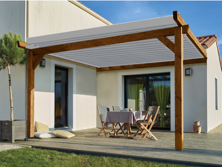 PERGOLA BIOCLIMATIQUE ADOSSEE MAISON PETIT